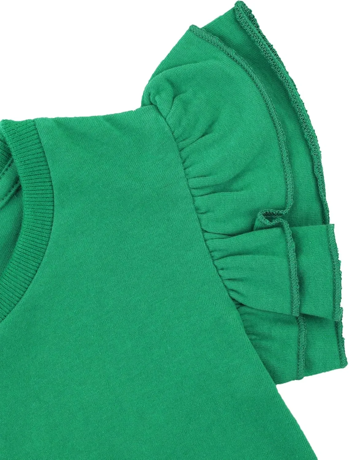 A&J DESIGN Baby & Toddler Girl Ruffle Heavyweight T-Shirts 12M-4T