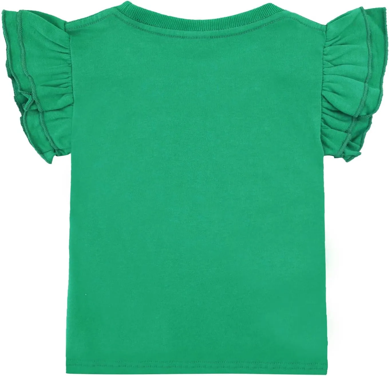 A&J DESIGN Baby & Toddler Girl Ruffle Heavyweight T-Shirts 12M-4T