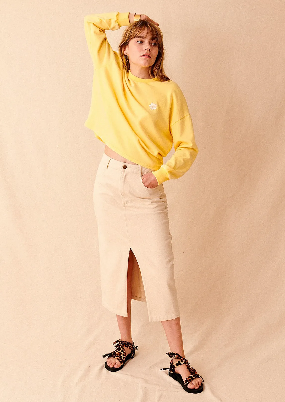 Agnes Denim Midi Skirt