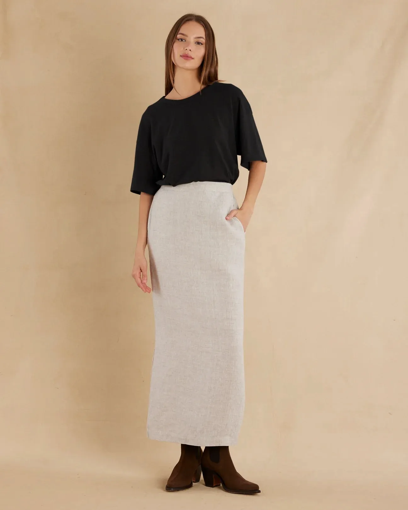 AMELIUS Bondi Crew Neck Tee Black