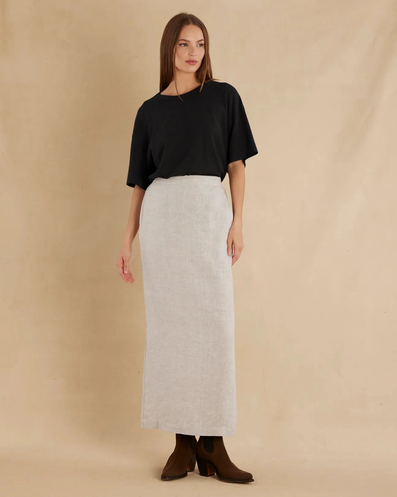 AMELIUS Bondi Crew Neck Tee Black