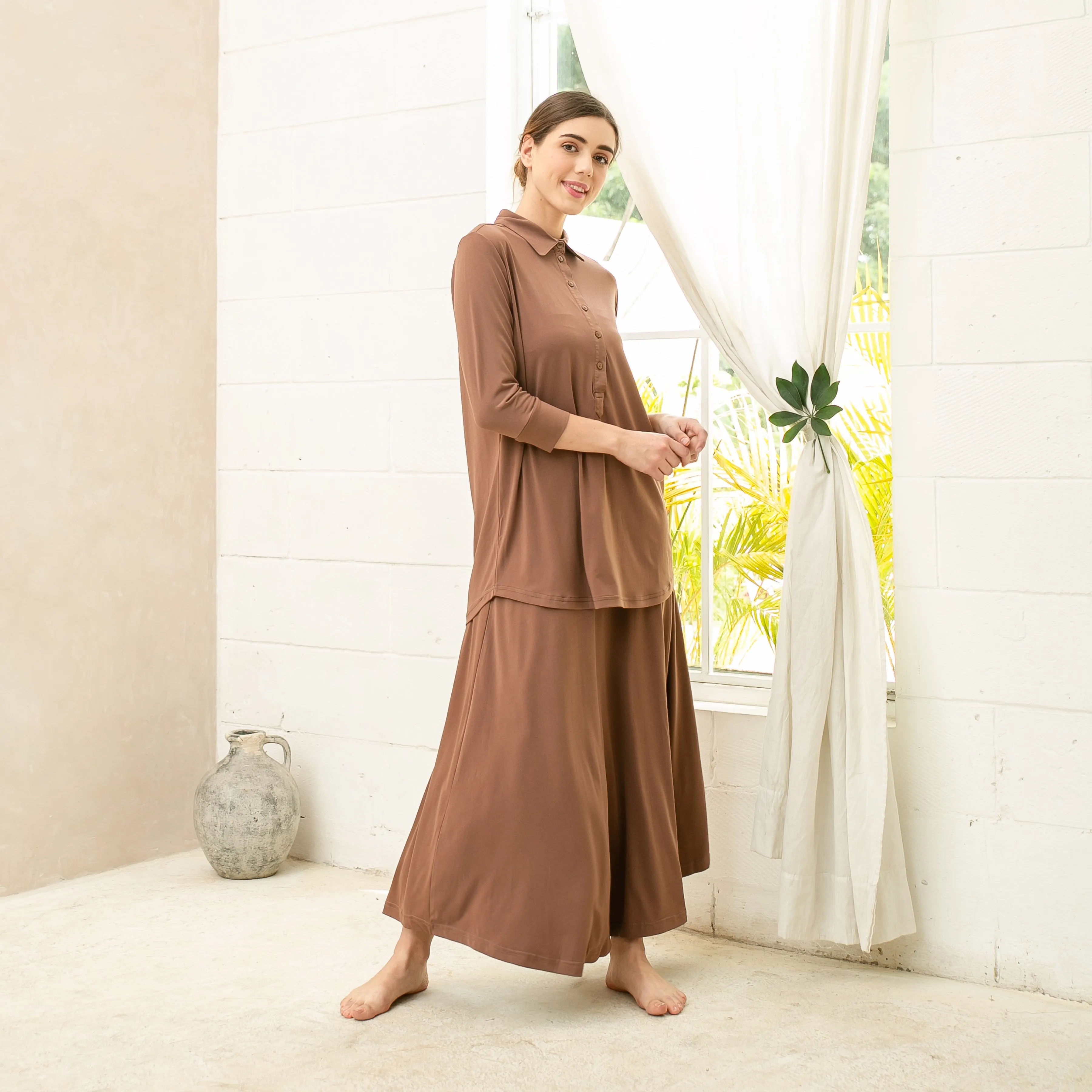 Anza A-Line Skirt - Latte