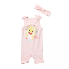 Baby Shark Romper 2 Piece With Headband