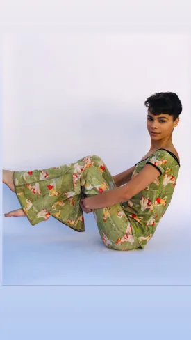 BELL BOTTOMS GREEN PIN UP/COCONUT (long length)