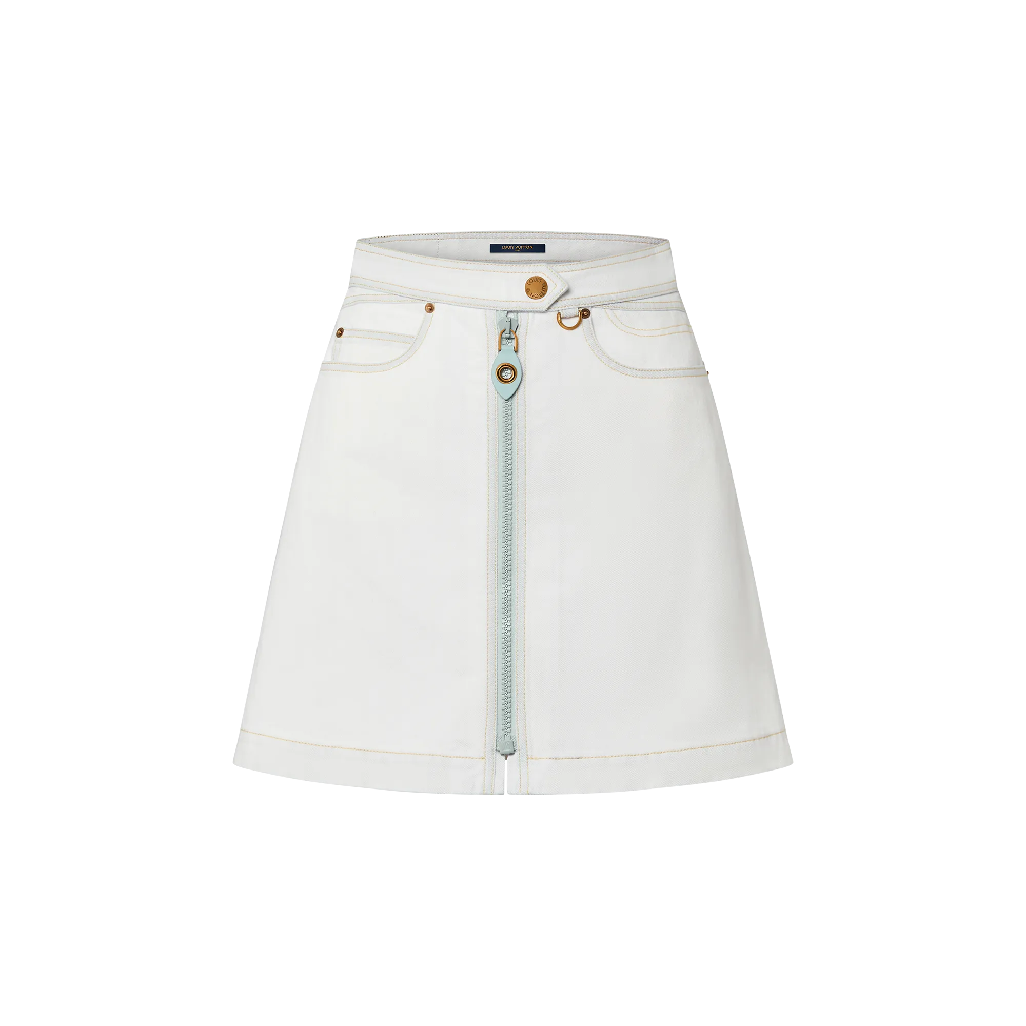 Bleached Denim Mini Skirt
