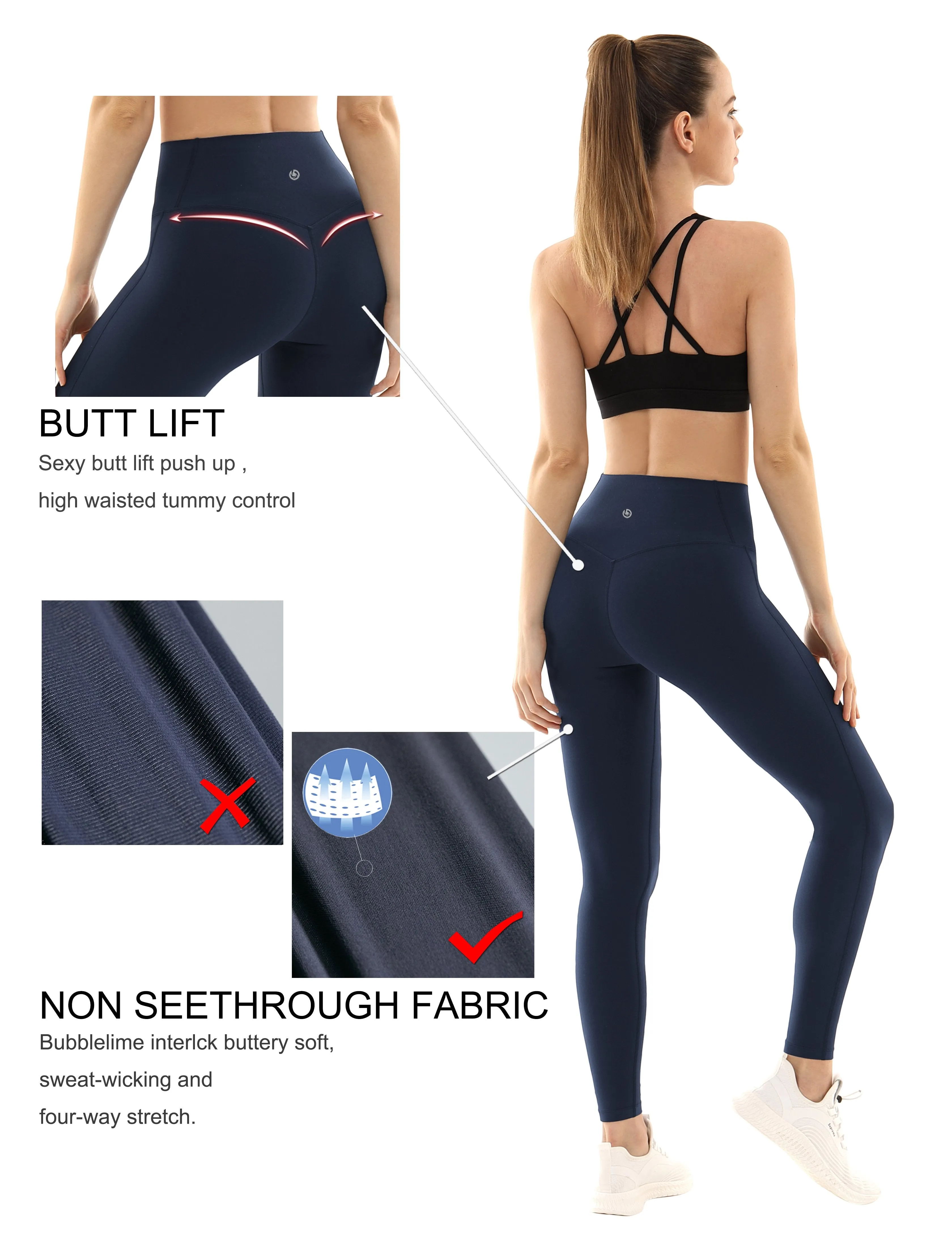 BUBBLELIME 87N/13S No Front line Running Pants 26" inseam_Running