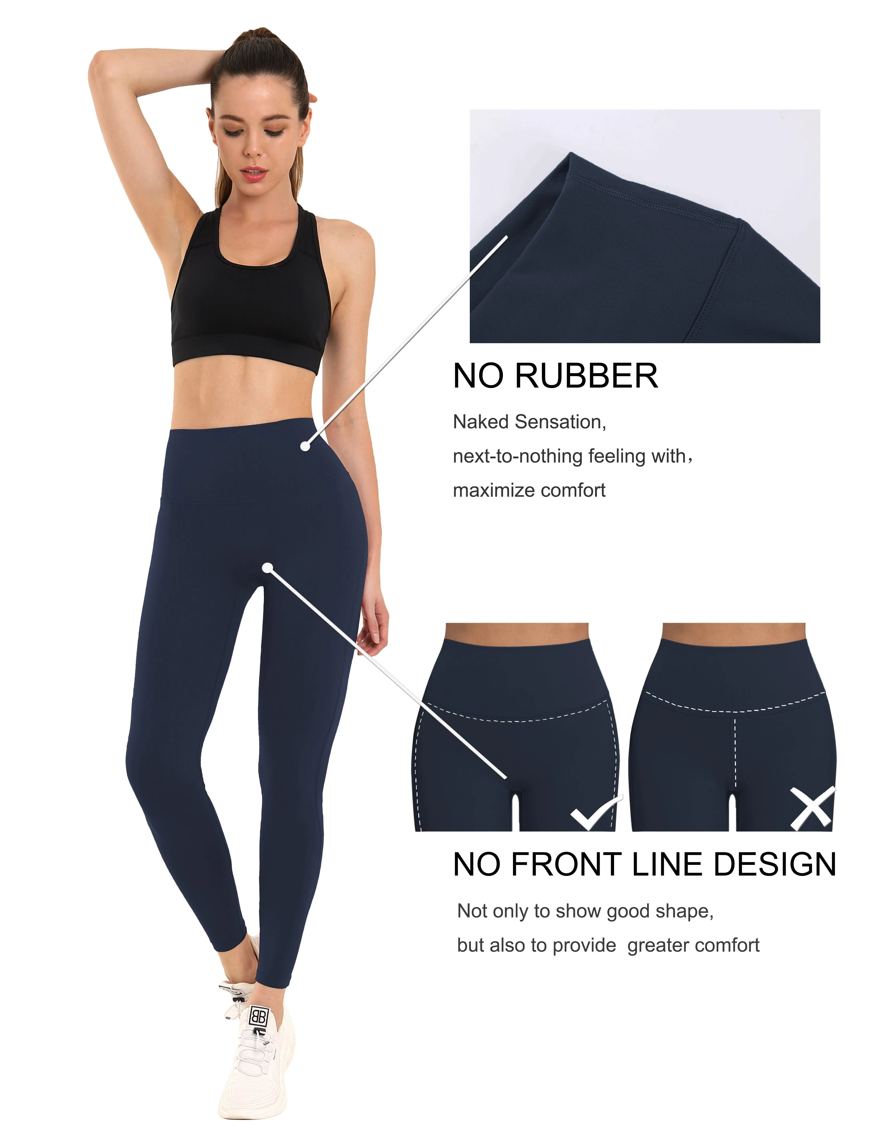 BUBBLELIME 87N/13S No Front line Running Pants 26" inseam_Running