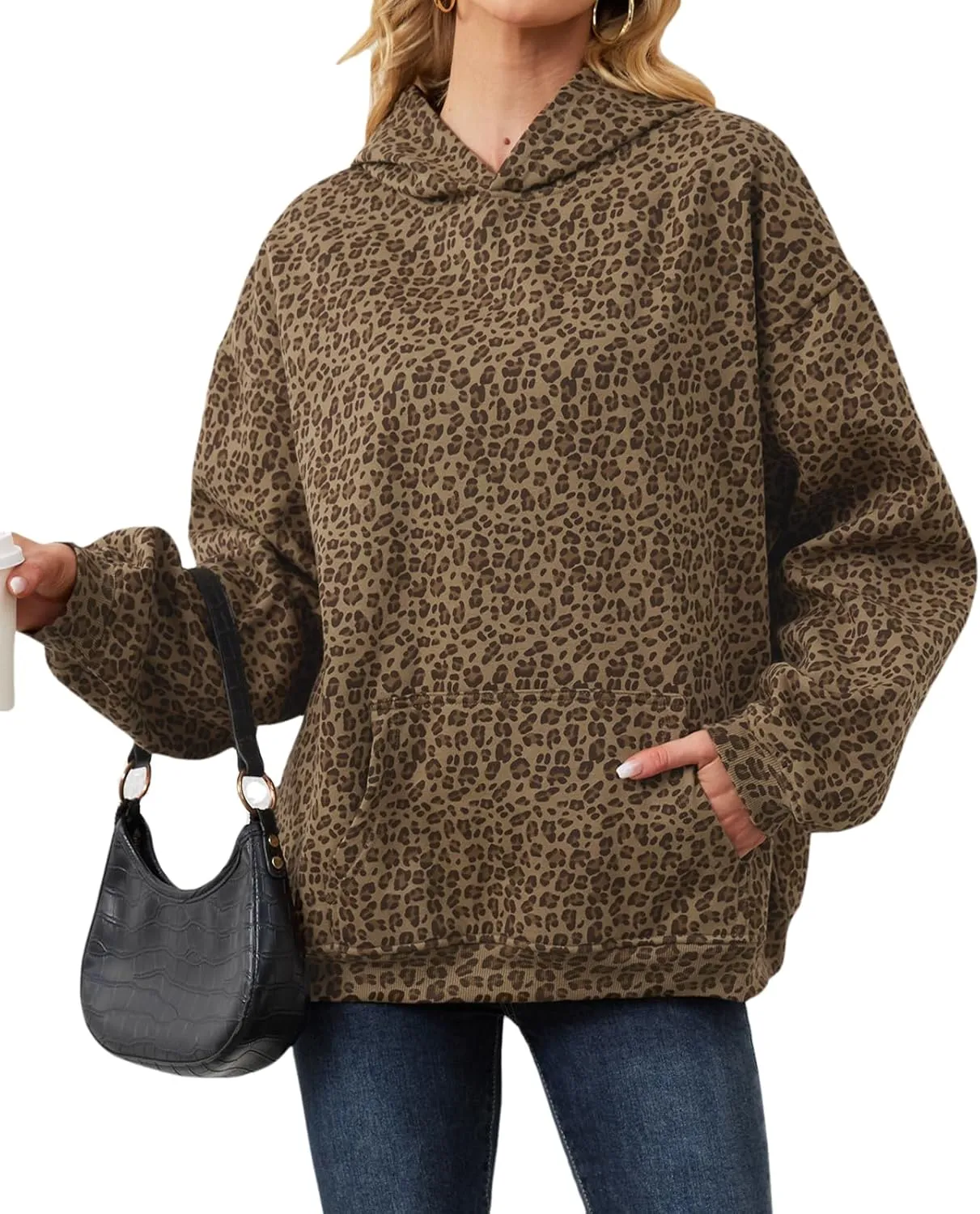 Camo Hoodie Womens Mens Maple Leaf Fleece Hooded Sweatshirt Oversized Camouflage Hoodies For Women Trendy