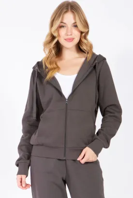 Charcoal Zip-Up Hoodie