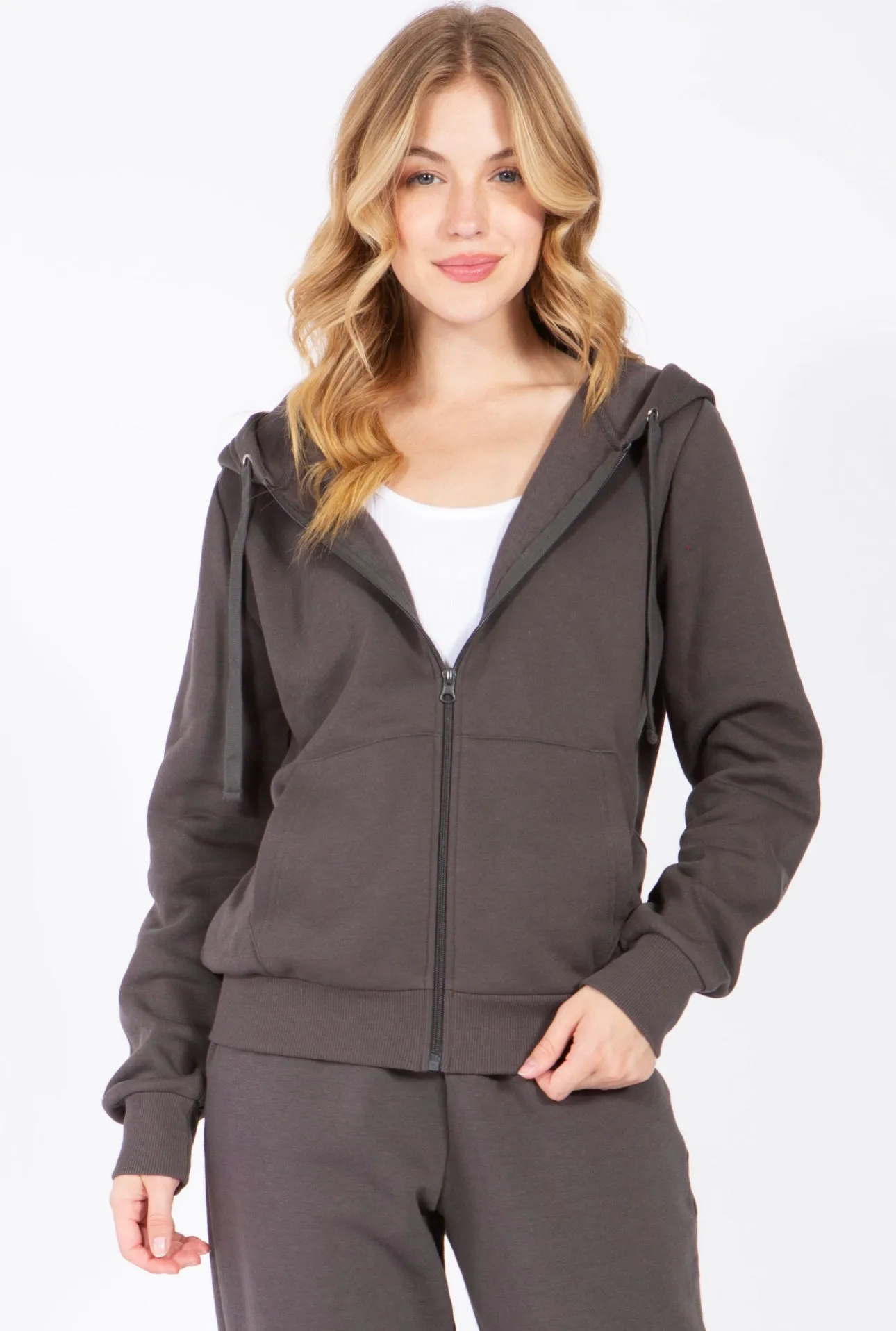 Charcoal Zip-Up Hoodie