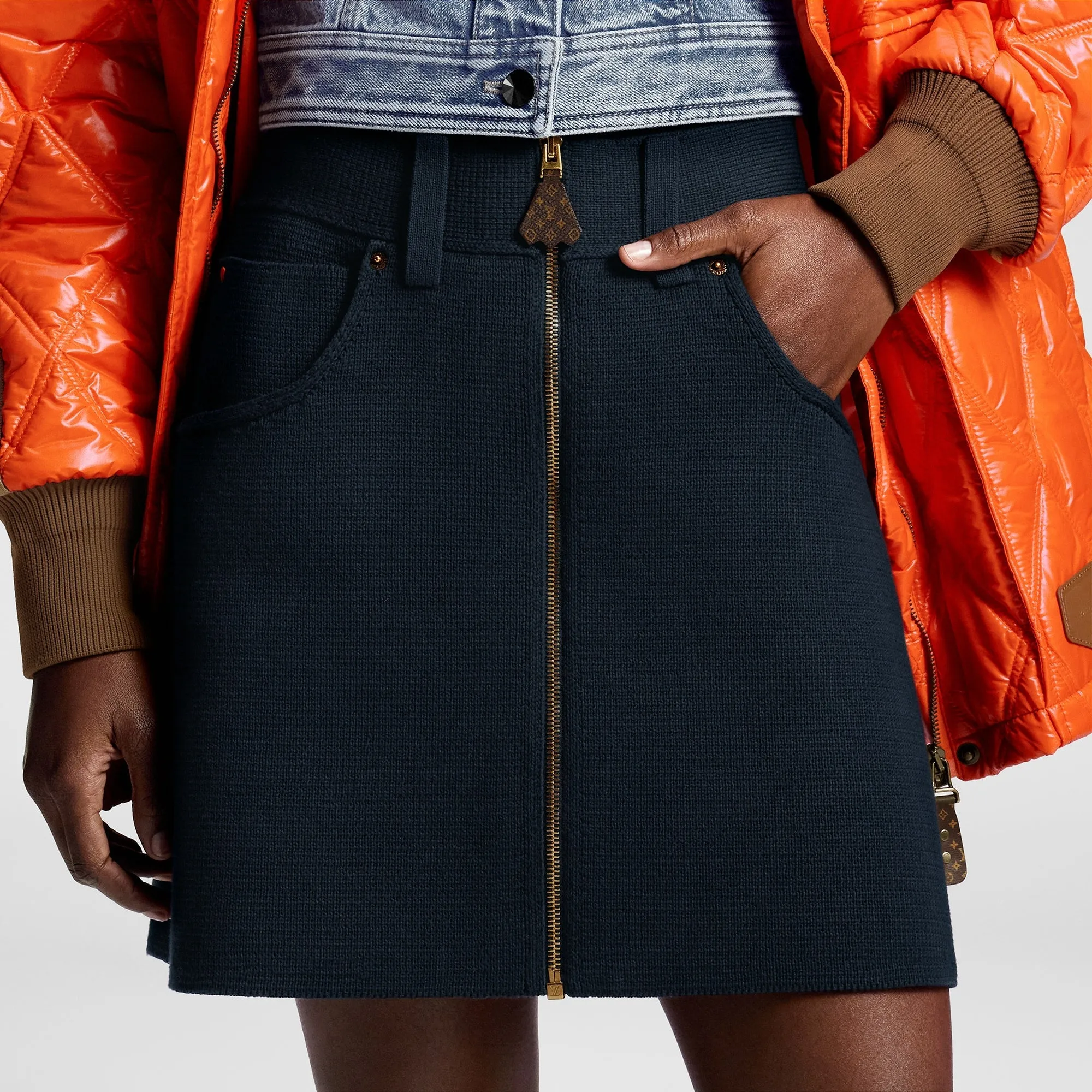 Compact Knit Mini Skirt 
