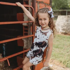 Cowprint Fringe Romper Kids (6-7)