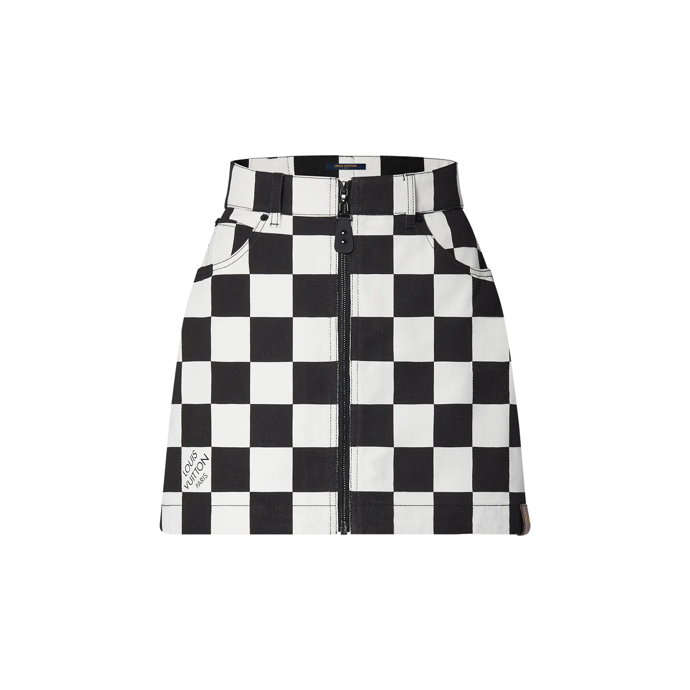 Damier Denim Mini Skirt 