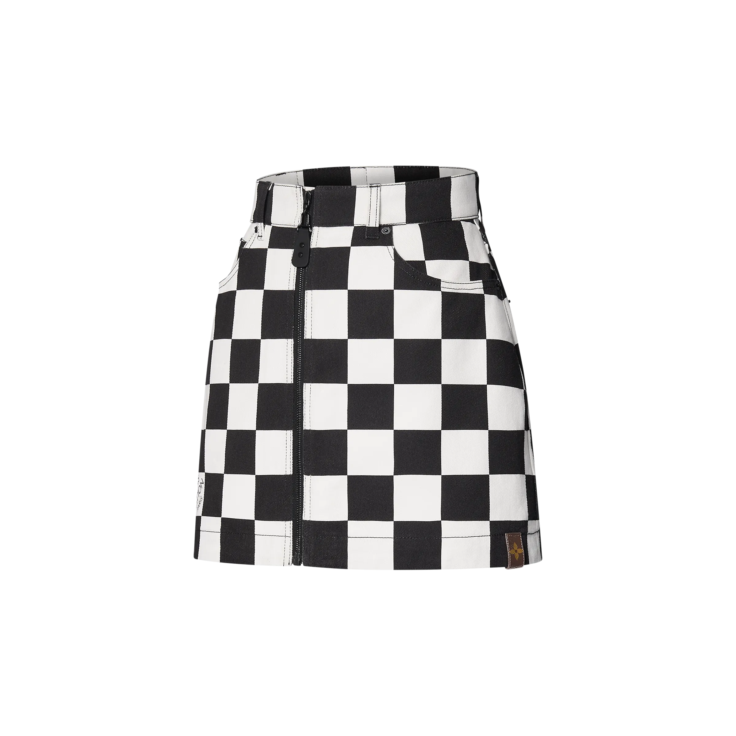 Damier Denim Mini Skirt 