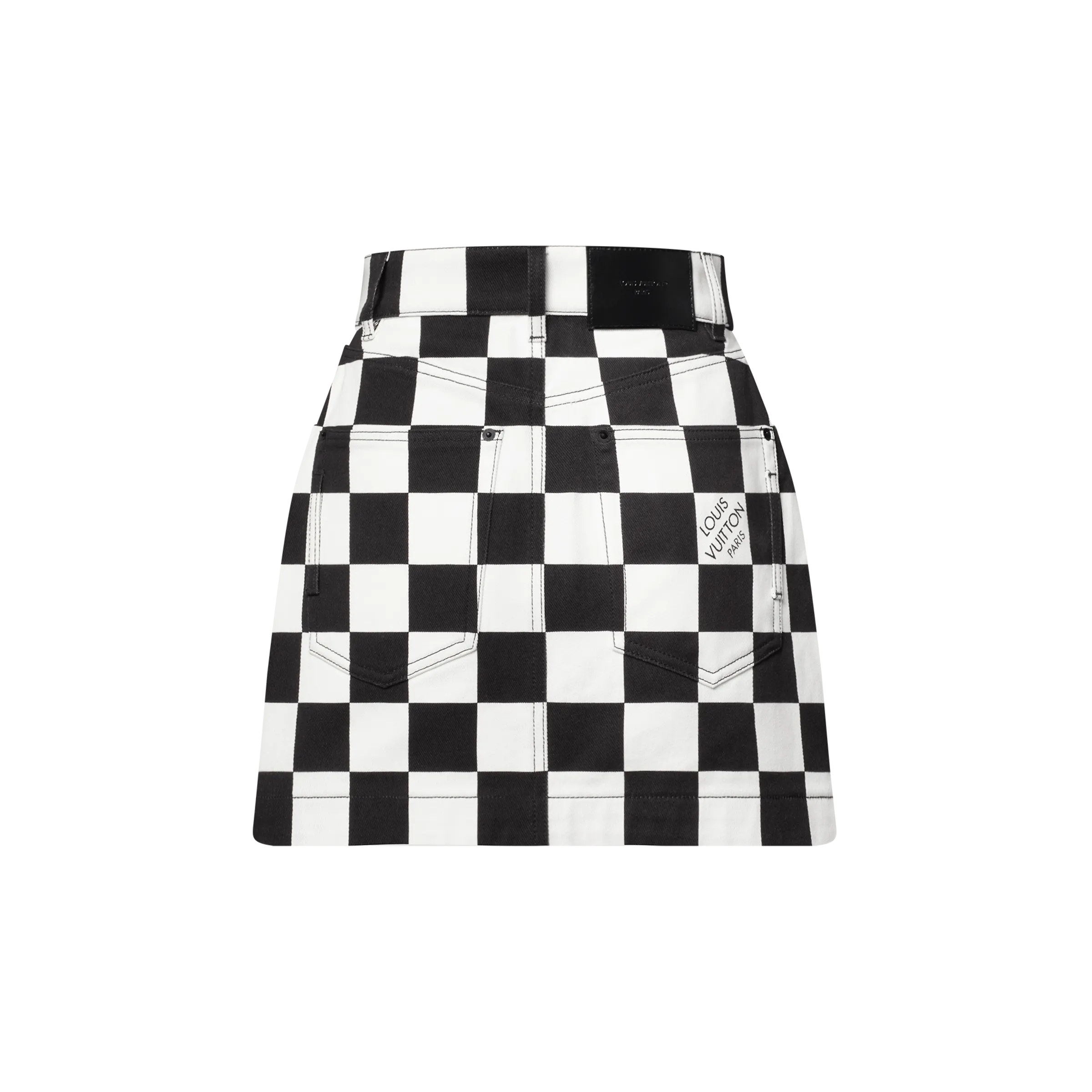 Damier Denim Mini Skirt 