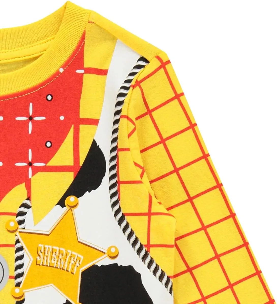 Disney Toy Story Long Sleeve Shirt Pixar Buzz Lightyear and Sheriff Woody - Toy Story Long Sleeve Costume T-Shirt