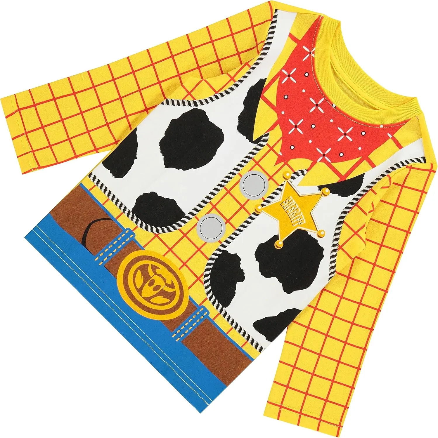 Disney Toy Story Long Sleeve Shirt Pixar Buzz Lightyear and Sheriff Woody - Toy Story Long Sleeve Costume T-Shirt