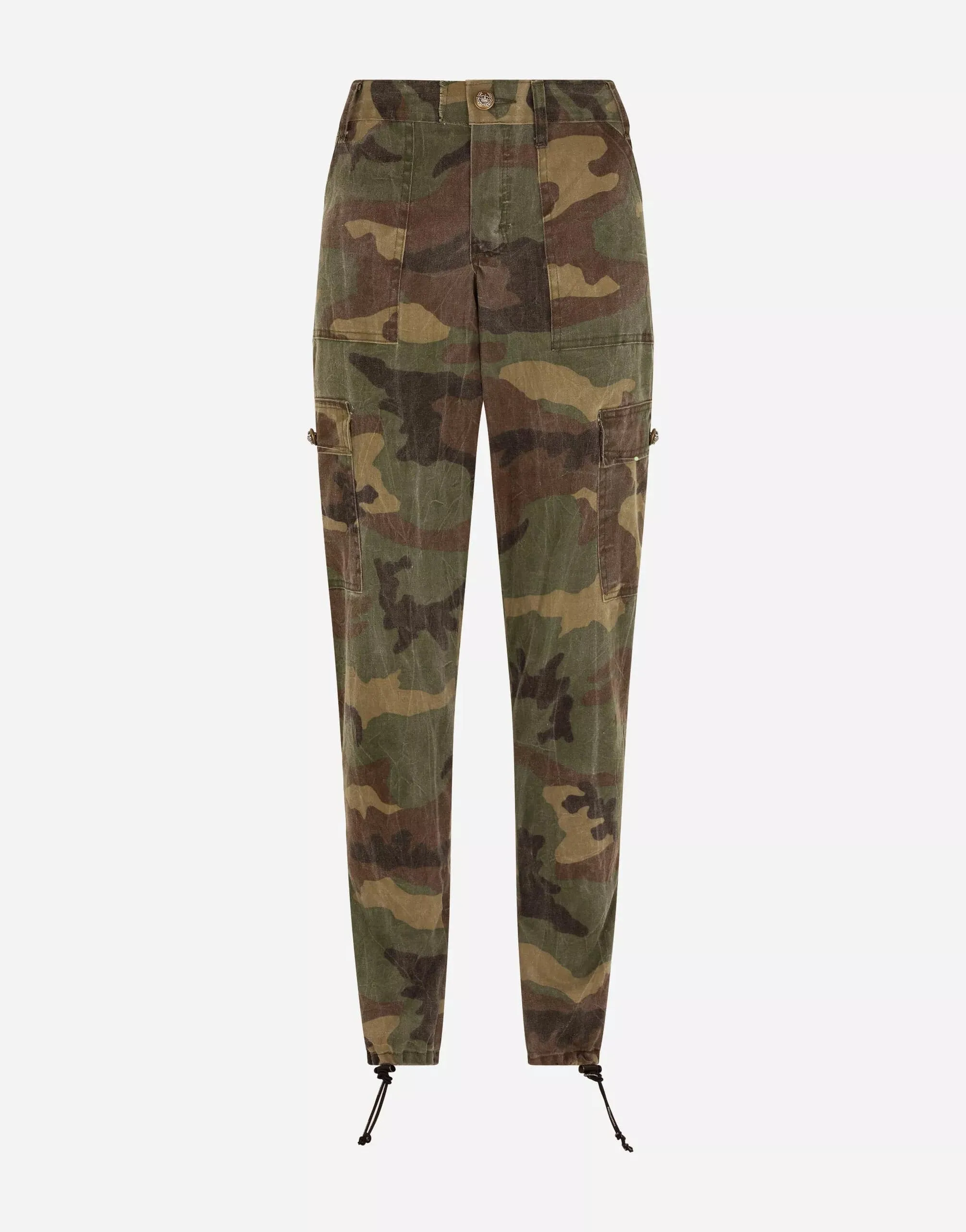 Drawstring-Cuff Cargo Pants