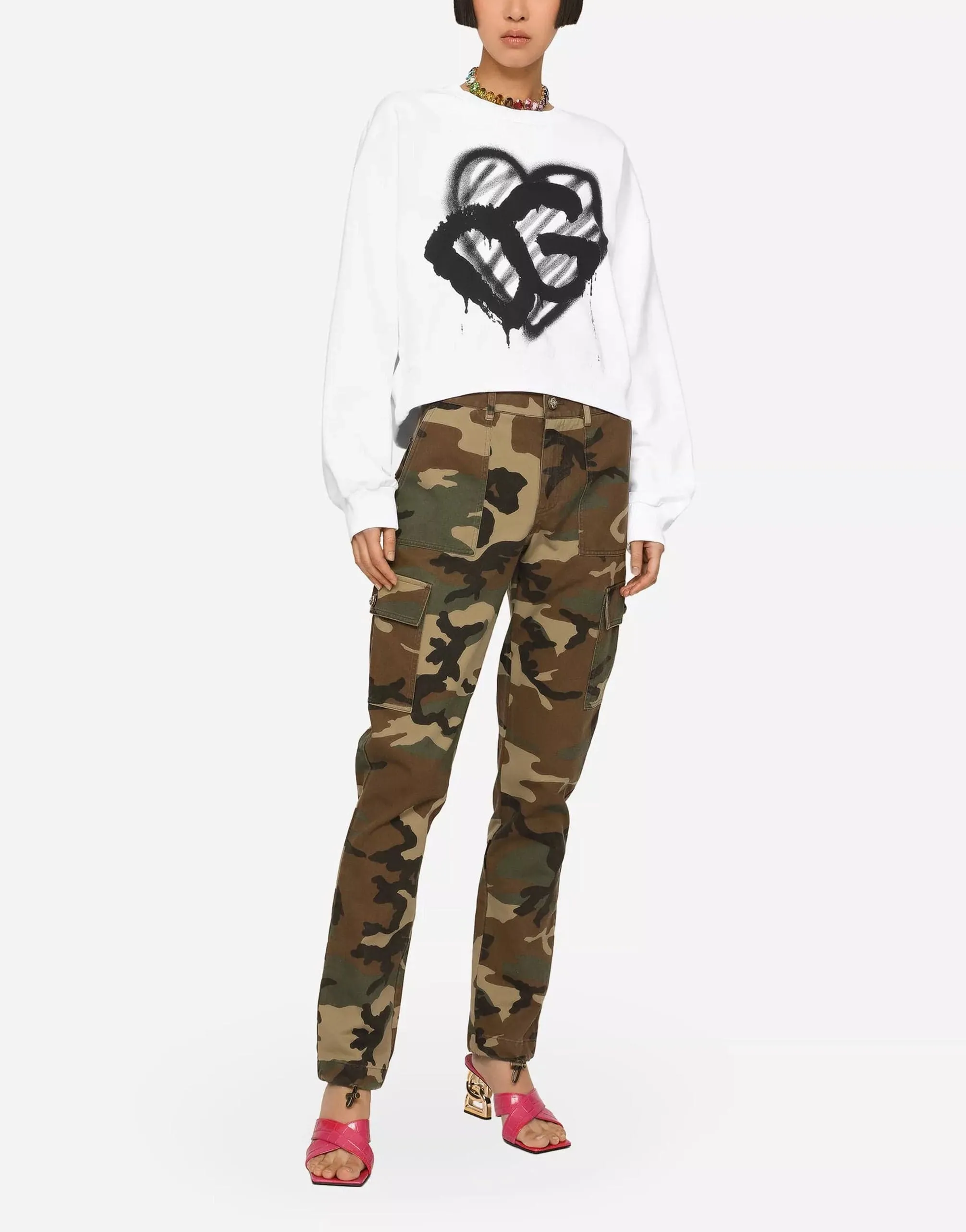 Drawstring-Cuff Cargo Pants