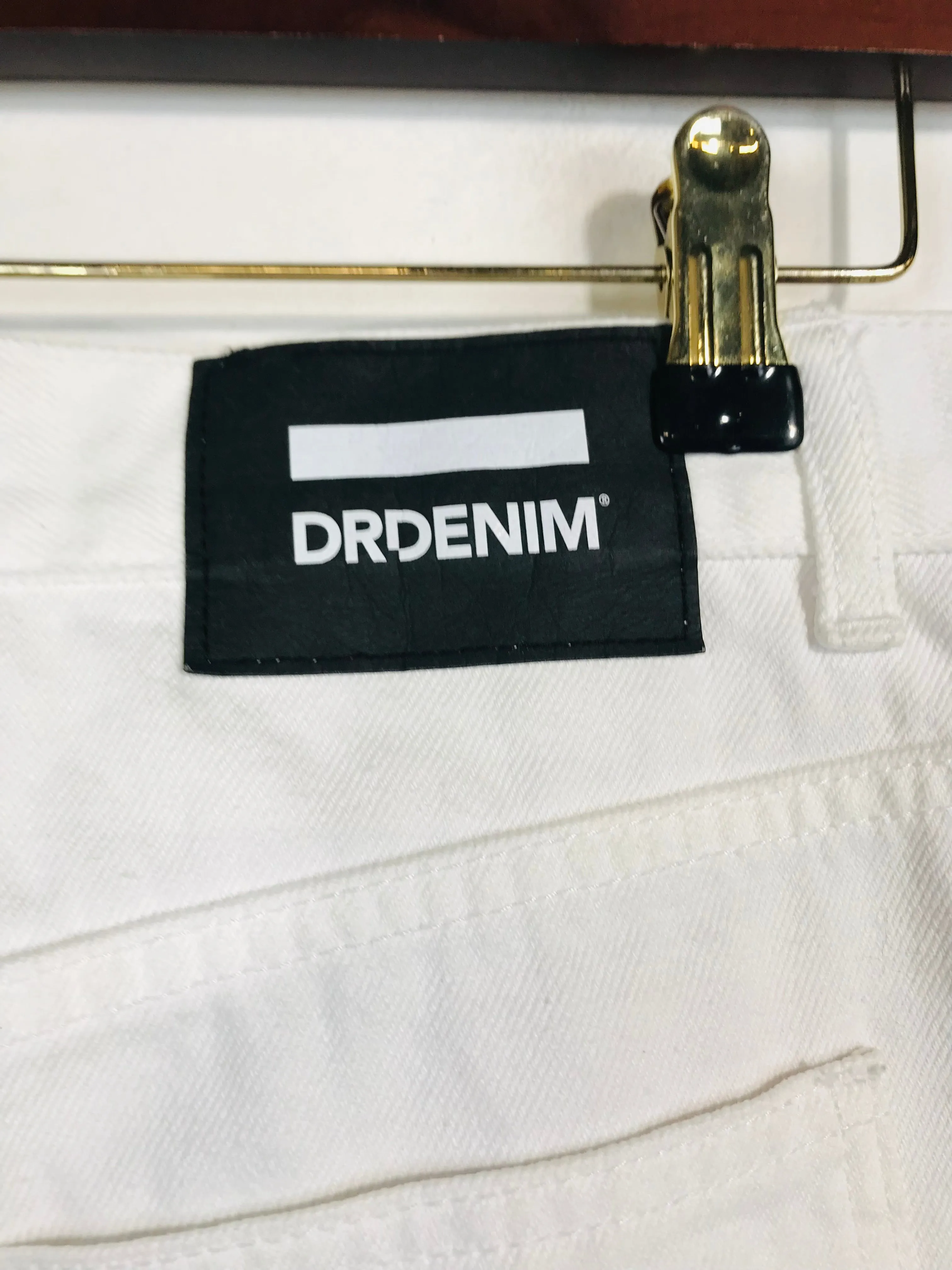 DrDenim Women's Cotton A-Line Skirt | M UK10-12 | White