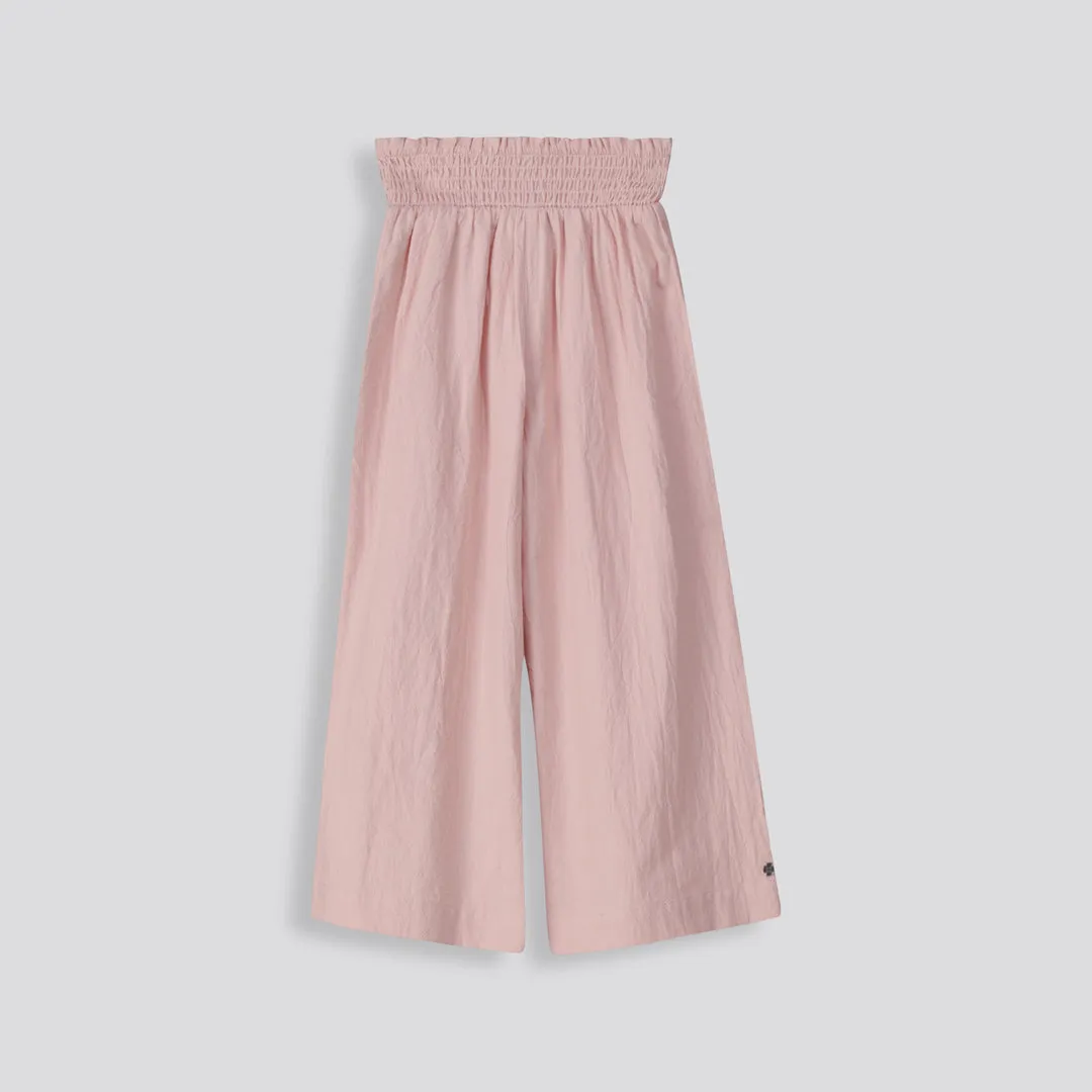 Girls Shirred Waist Pants _ 155383 _ Pink