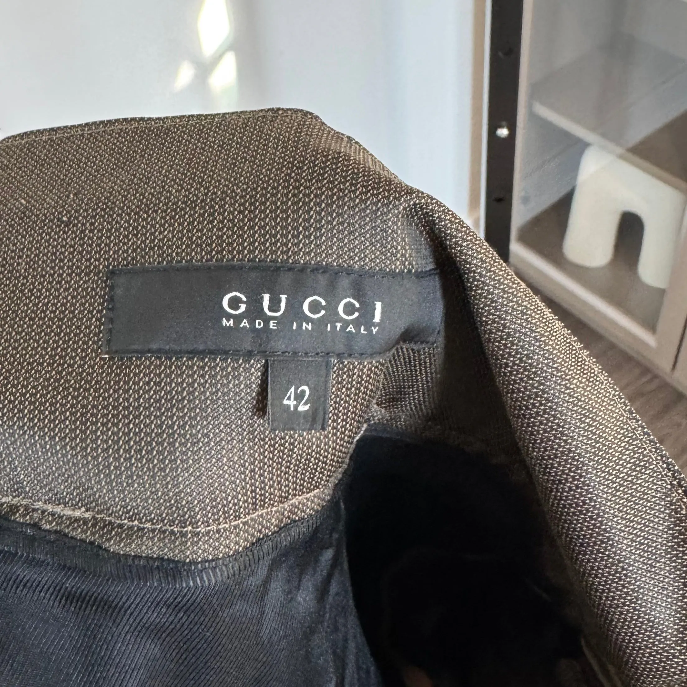 Gucci Wool Gold Bar Skirt