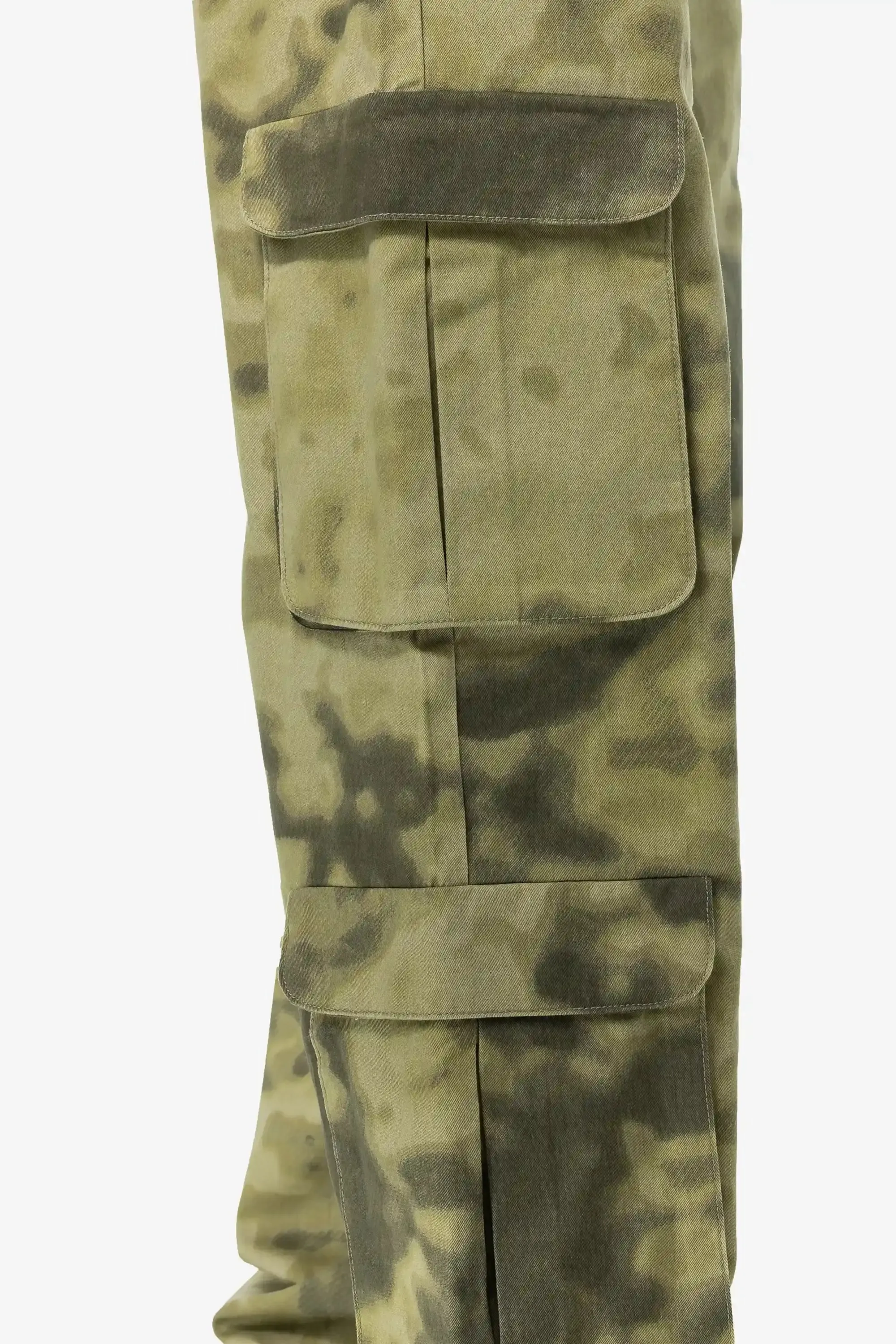 Harmon Wide Cargo Pants Mud Camouflage