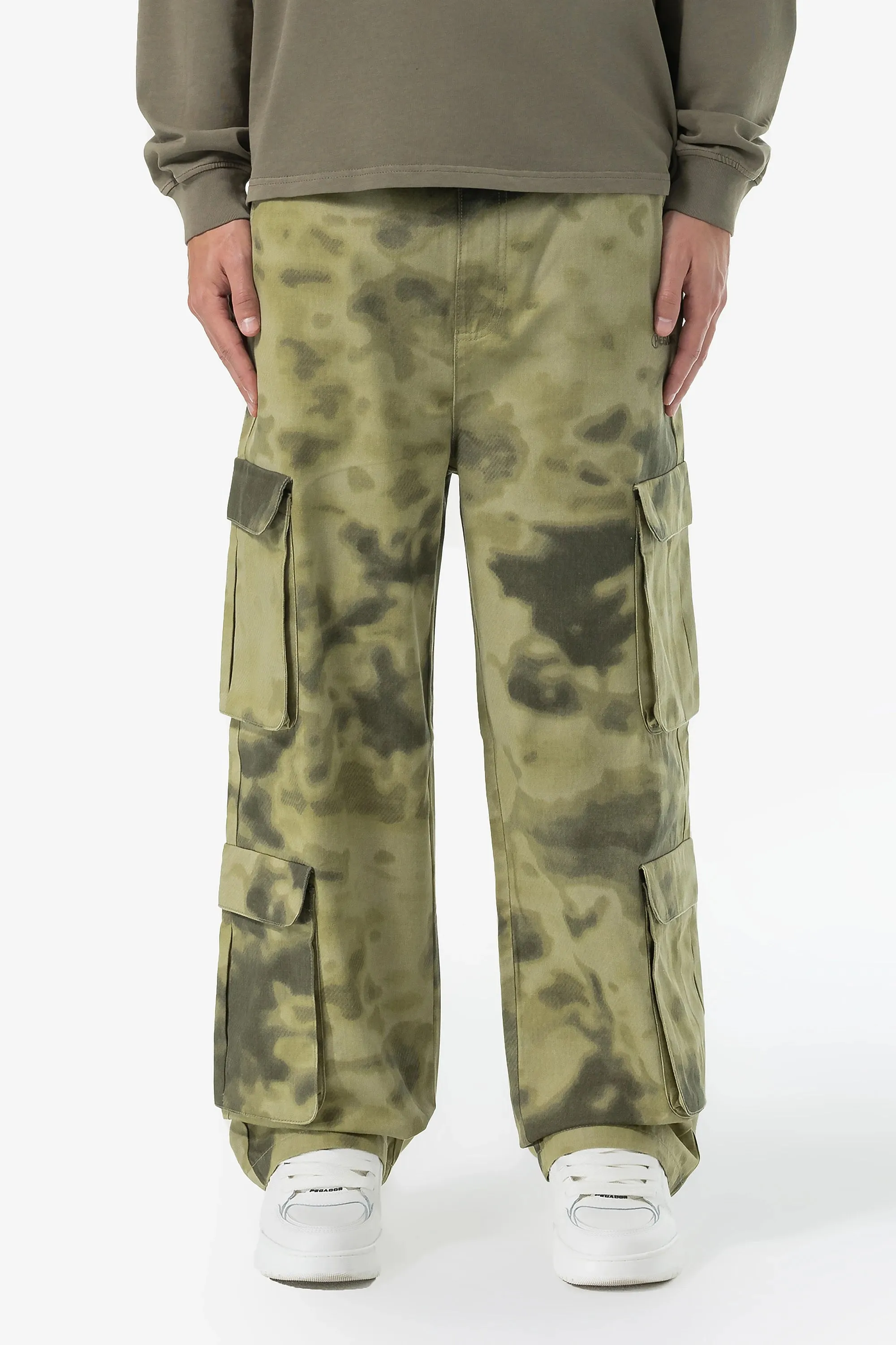 Harmon Wide Cargo Pants Mud Camouflage
