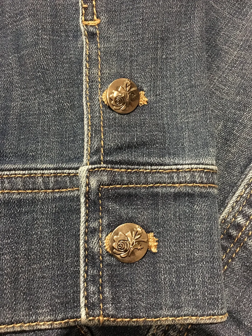 Hermes Vintage Qui' Import le Flacons Silk Patch Denim Jacket