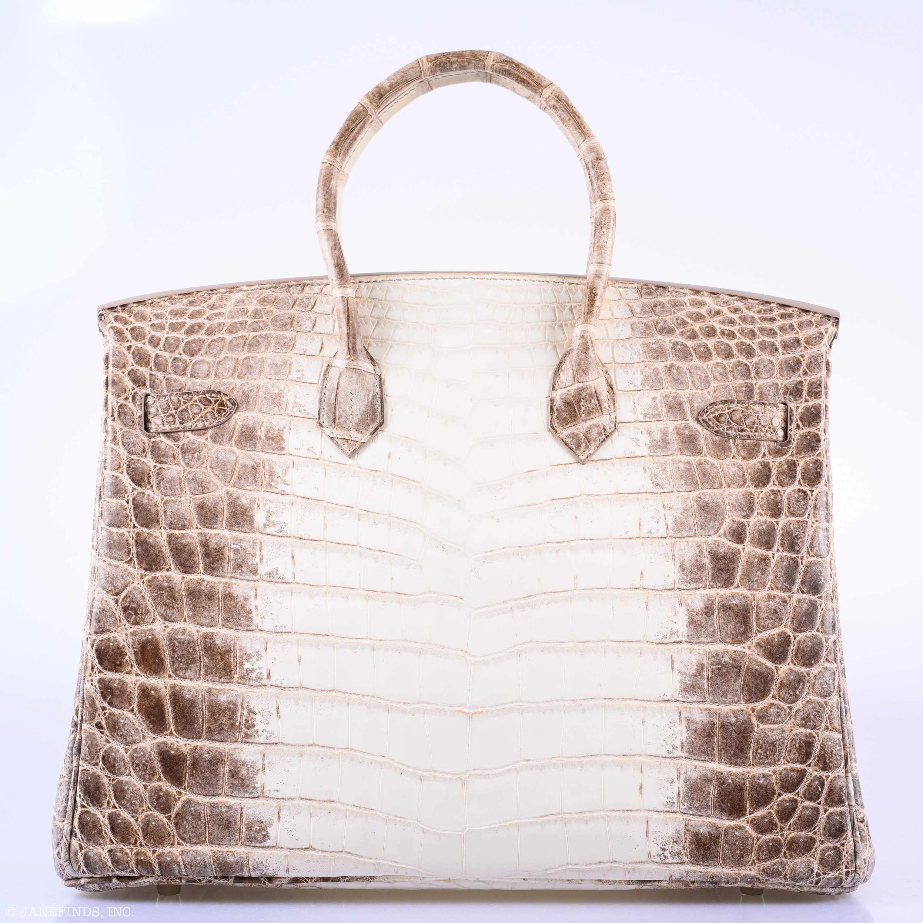 Hermès Diamond Himalaya Birkin 35 Matte Nilo Crocodile 18K White Gold Diamond Hardware