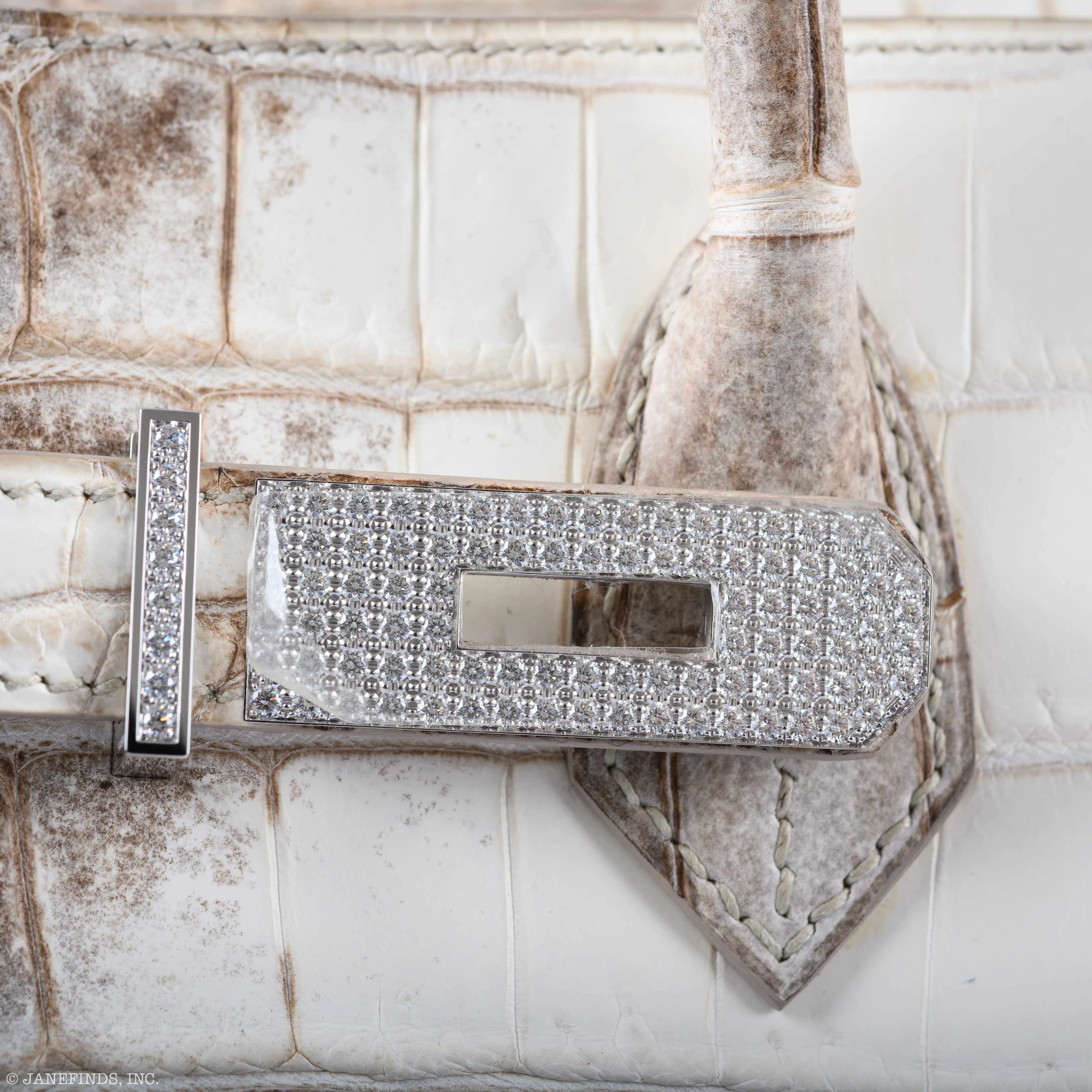 Hermès Diamond Himalaya Birkin 35 Matte Nilo Crocodile 18K White Gold Diamond Hardware