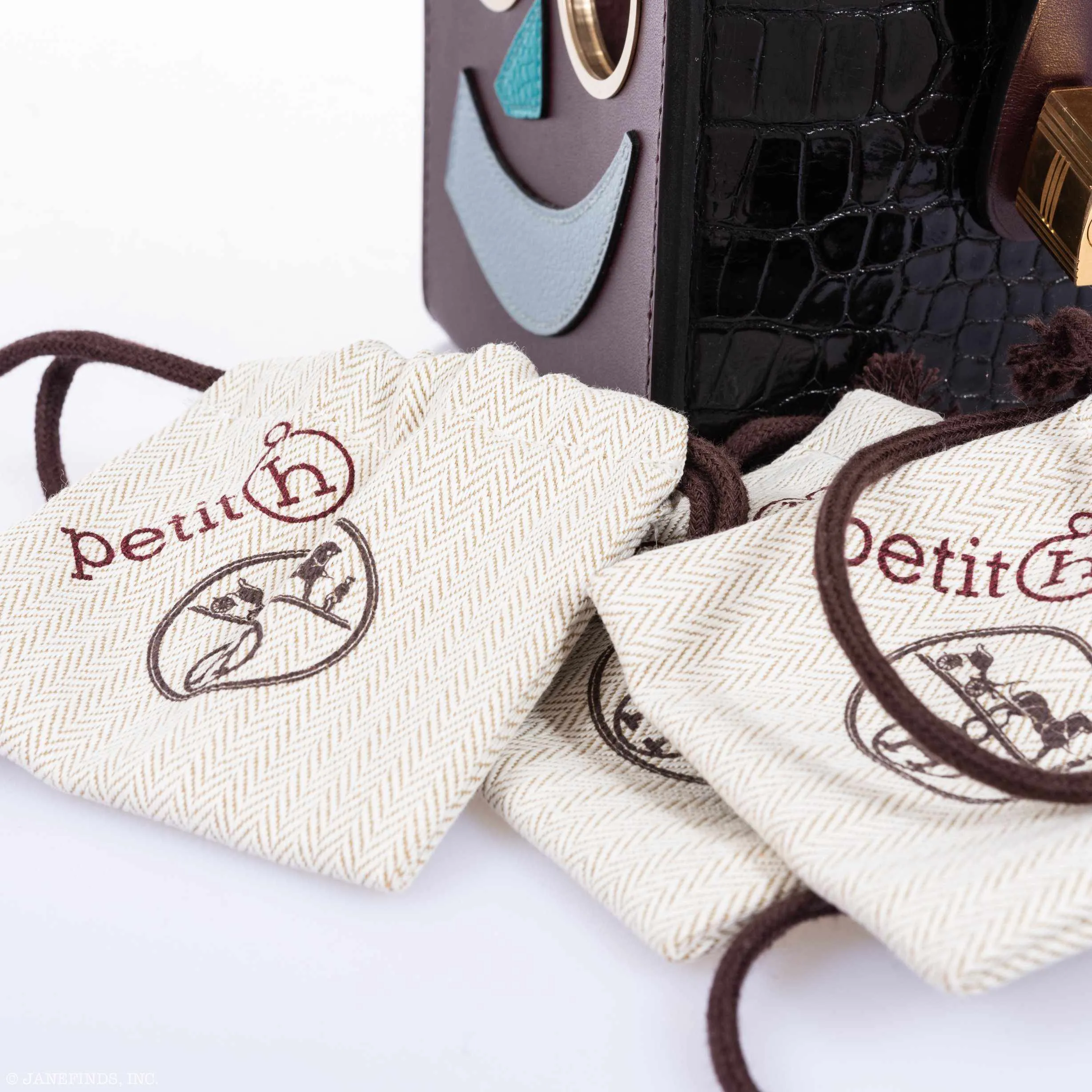 Hermès petit h Robot Buddy Bag Multicolor Vache Hunter and Porosus Crocodile Gold Hardware