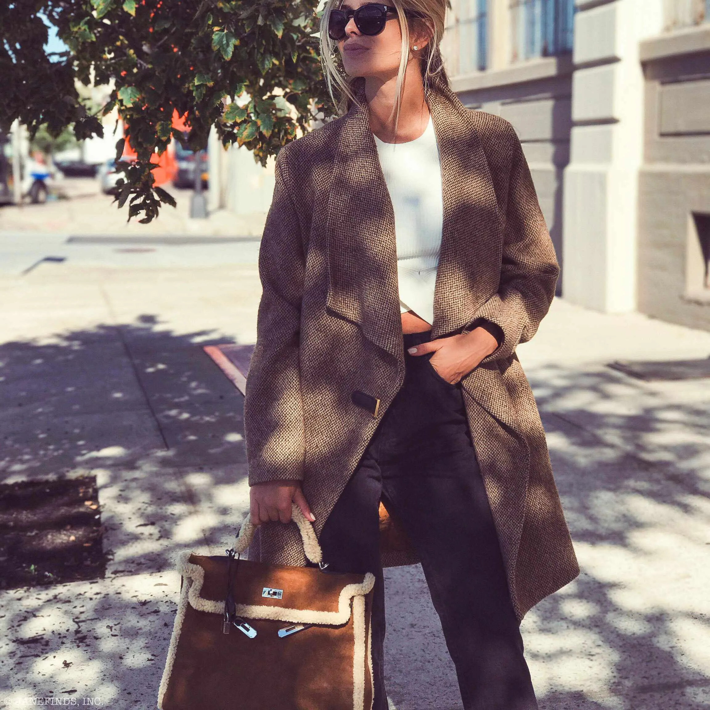 Hermès Teddy Kelly 35 Fauve Doblis Suede and Mouton Shearling Palladium Hardware