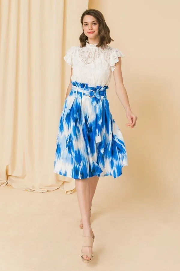 High Waist Pleated Skirt