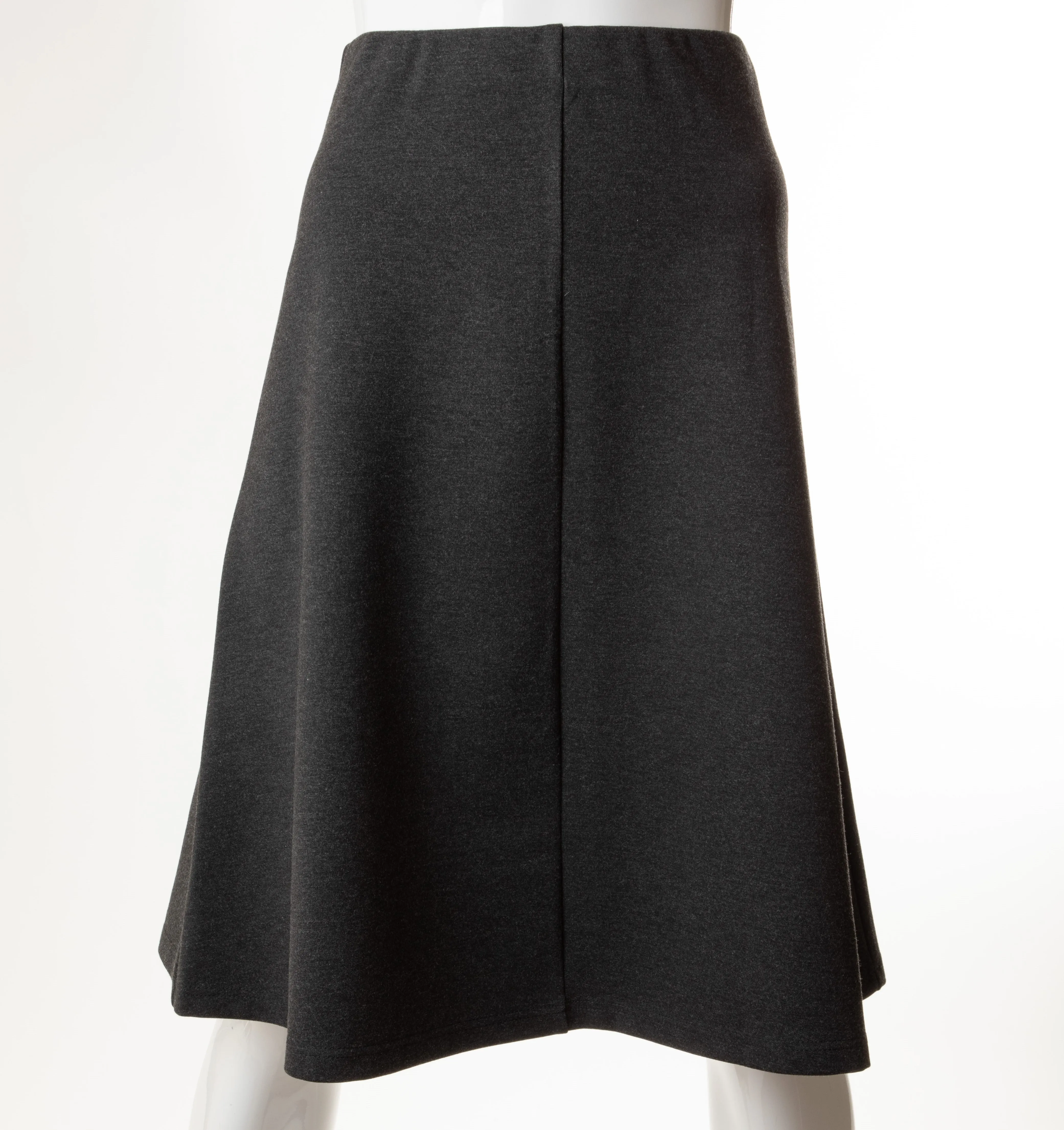 HONEYSEED PONTE A-LINE SKIRT 27" CHARCOAL