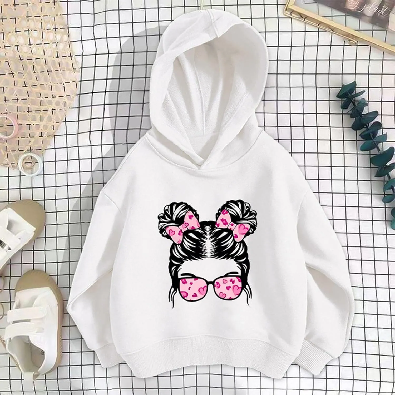 Hoodie For Girls Trendy 2024 Cute Graphic Long Sleeve Pullovers Unisex Hooded Sweatshirt Preppy Clothes 3-8 Years