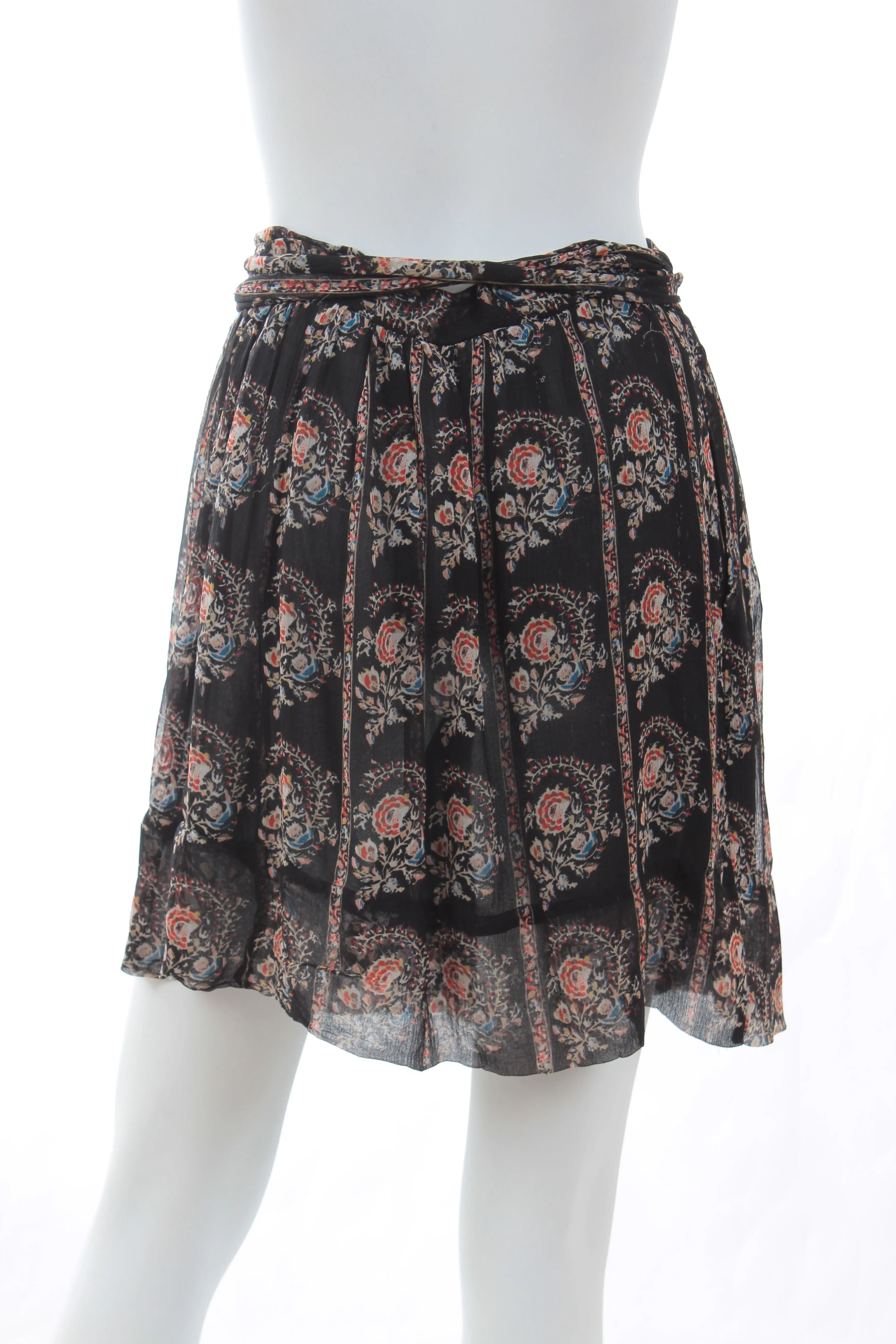 Isabel Marant Etoile Sistle Floral Silk-Georgette Wrap Skirt