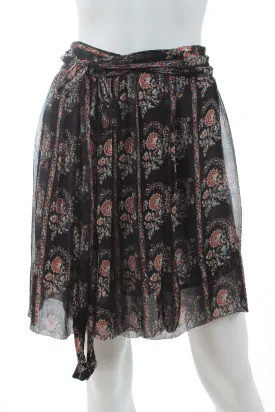 Isabel Marant Etoile Sistle Floral Silk-Georgette Wrap Skirt