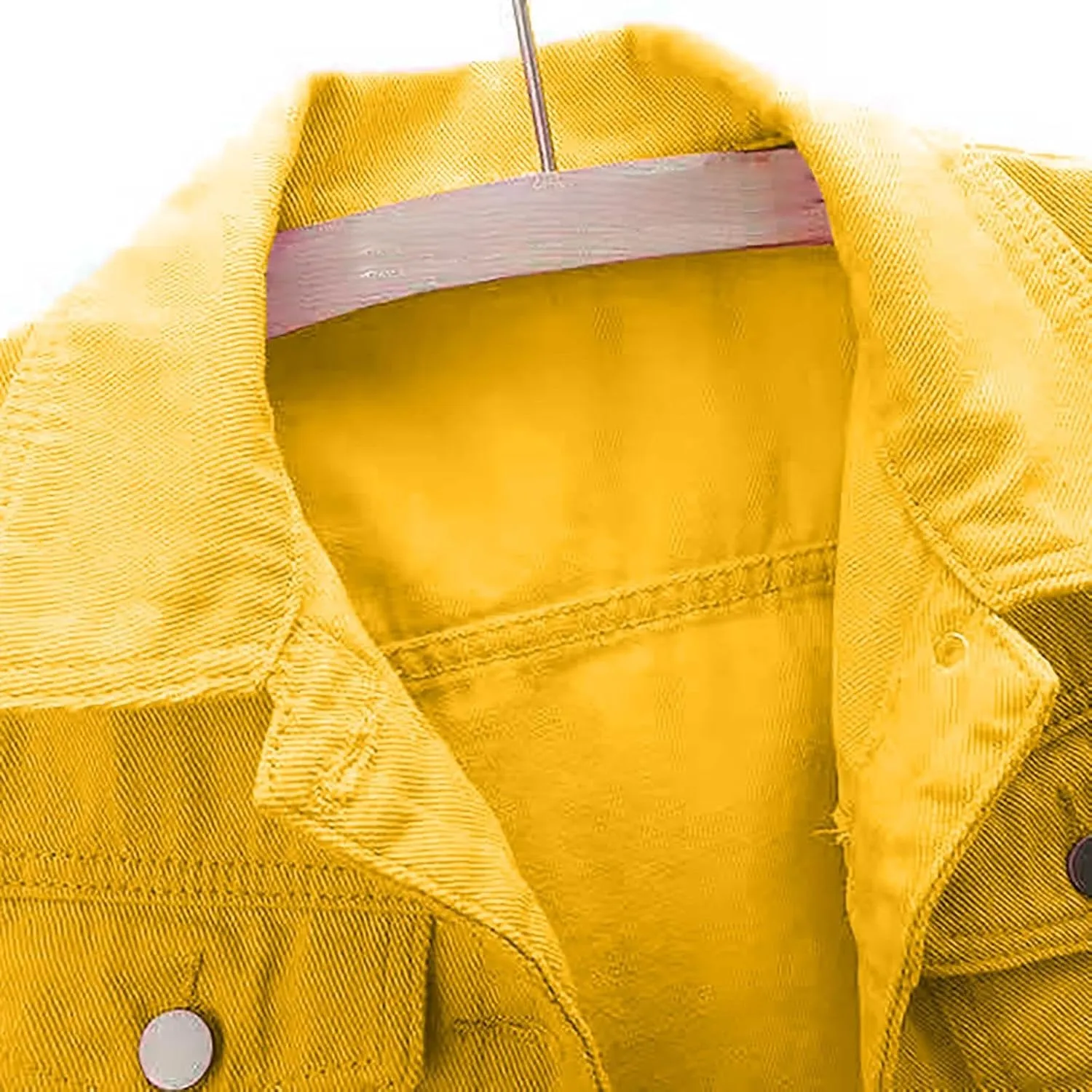 Jean Jacket for Women Trendy 2025 Plus Size 3/4 Sleeve Short Denim Jacket Casual Lapel Button Down Basic Cropped Coat