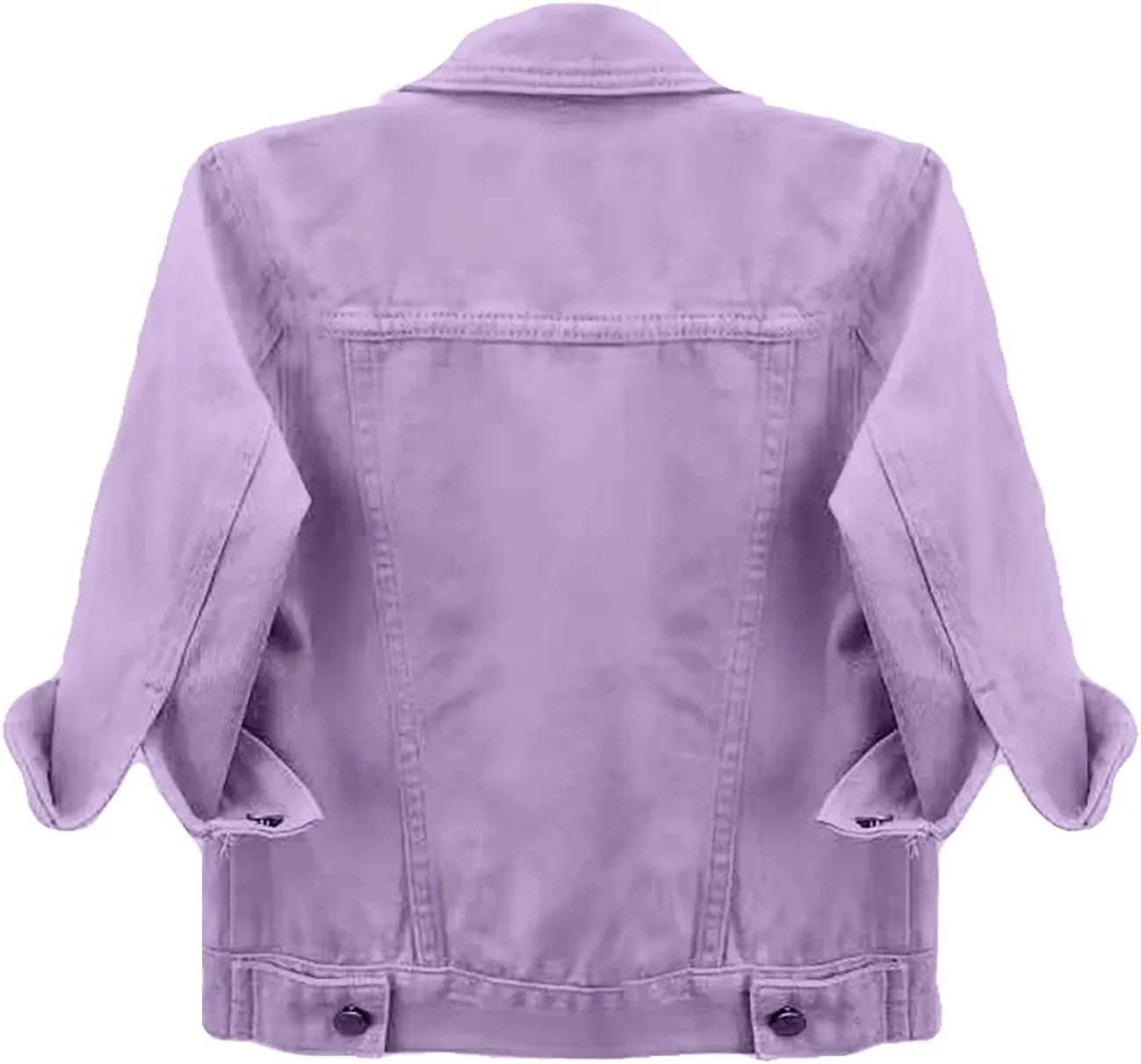 Jean Jacket for Women Trendy 2025 Plus Size 3/4 Sleeve Short Denim Jacket Casual Lapel Button Down Basic Cropped Coat