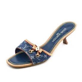 Louis Vuitton Denim Monogram Slides Size US 9 | EU 9