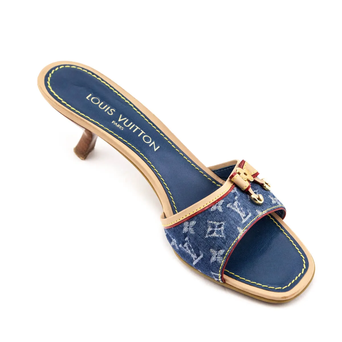 Louis Vuitton Denim Monogram Slides Size US 9 | EU 9
