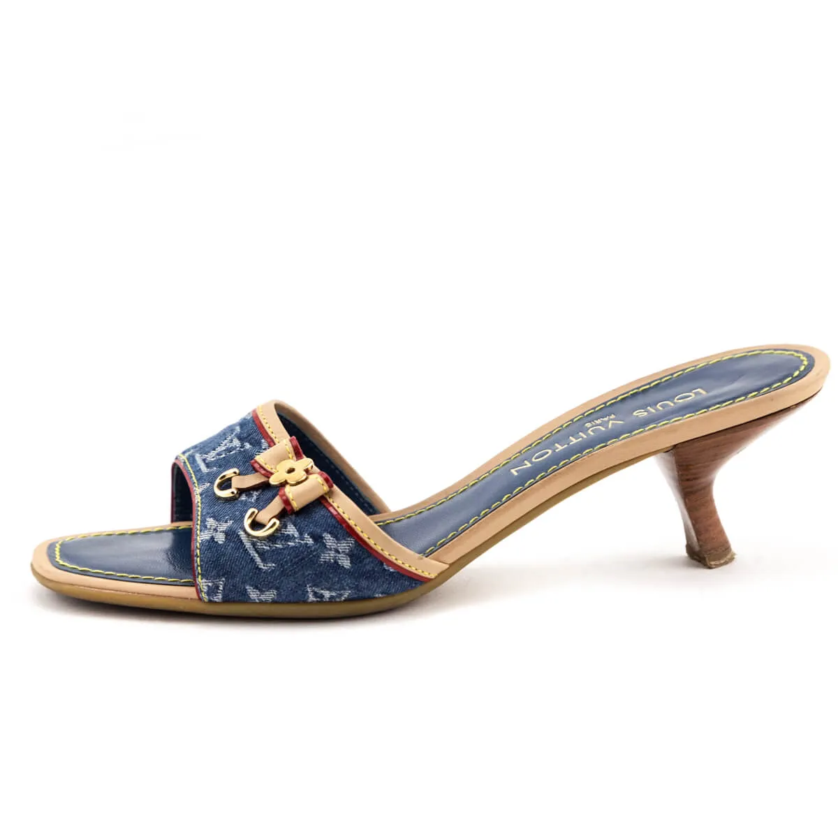 Louis Vuitton Denim Monogram Slides Size US 9 | EU 9