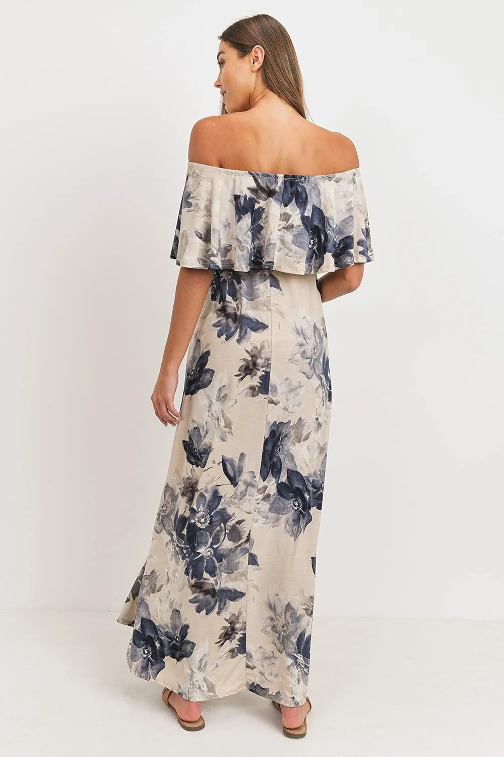 Maternity Dress Off Shoulder Maxi Pregnant Women Baby Shower Photoshoot