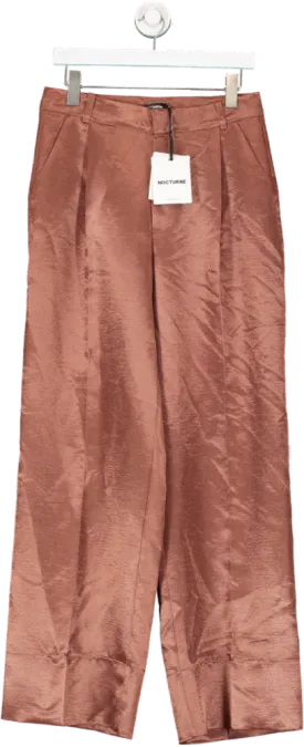 NOCTURNE Metallic Wide Leg Pants Copper UK XL