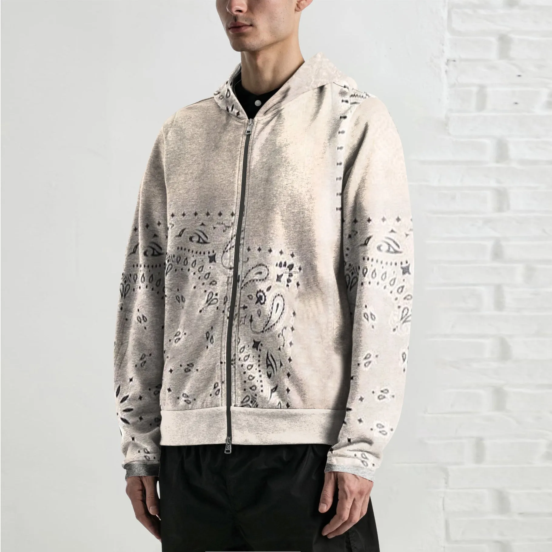 Personalized fashion sports style long-sleeved zipper sweatshirt