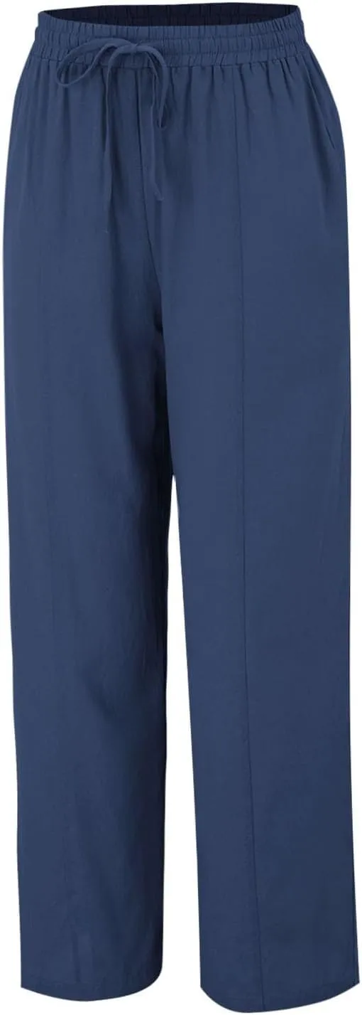 SHAOBGE Cotton Linen Pants for Women Summer Wide Leg Casual Loose Drawstring High Waist Palazzo Pants Trousers with Pockets