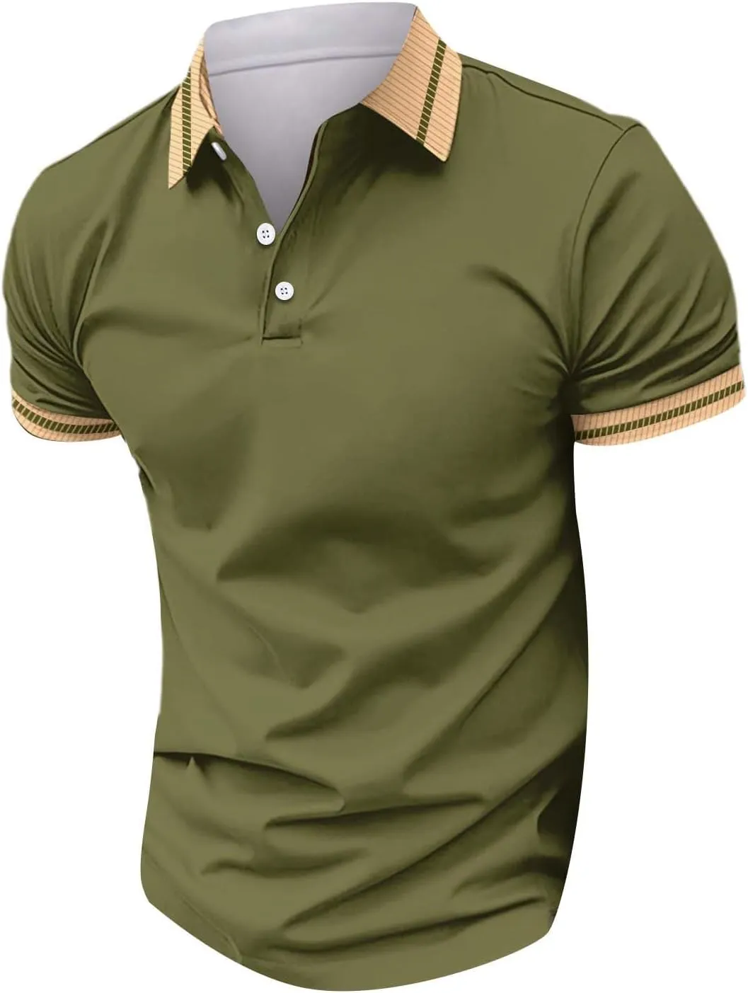 Short Sleeve Polo Shirts for Men Casual Fashion Athletic Polo Bodybuilding Workout Breathable Slim Fit Polo Shirts