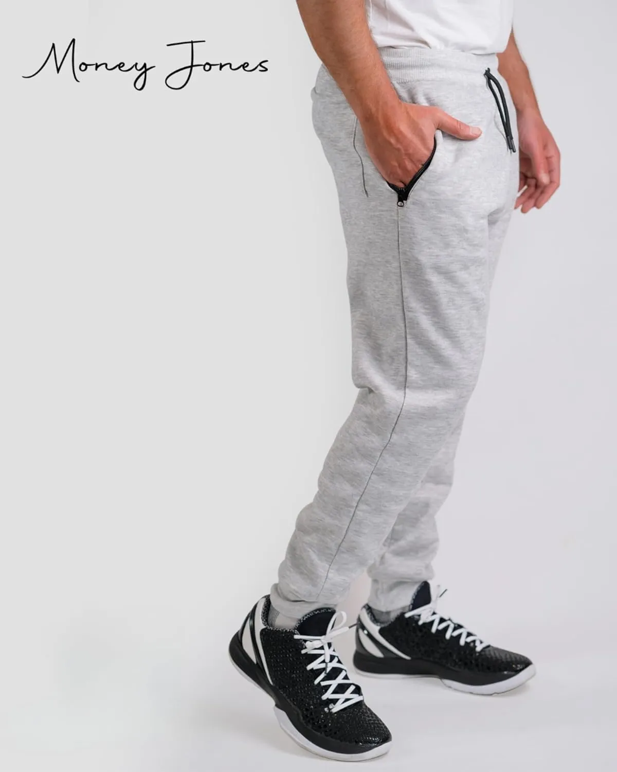 Sweatpants for Men 3 Pack Joggers - Men's Athletic Sweatpants with Pockets & Zipper