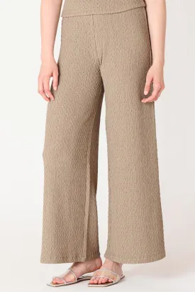 Textured Flowy Wide Leg Pants